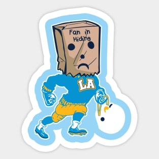 Los Angeles Fan In Hiding Sticker